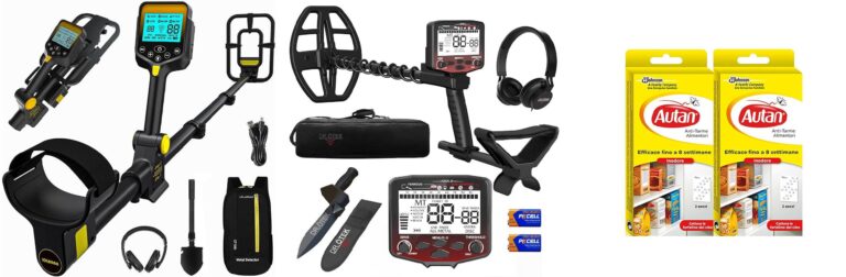 LOLARAN Metal Detector Professionale Pieghevole e Portatile, Batteria Ricaricabile al Litio