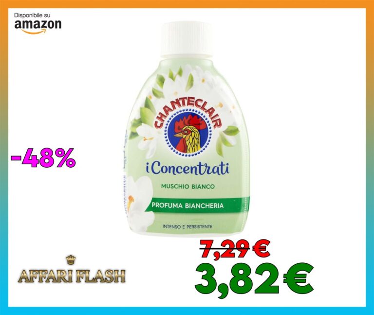 Chanteclair Liquido Profuma Biancheria I Concentrati, Muschio Bianco, 220 ml