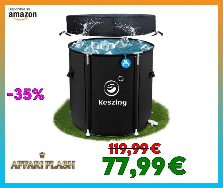 Keszing Vasca da bagno per ghiaccio pieghevole, vasca da bagno fredda per adulti, con telaio a forma di T aggiornato, vasca da bagno indipendente per esterni, vasca idromassaggio per box doccia, più