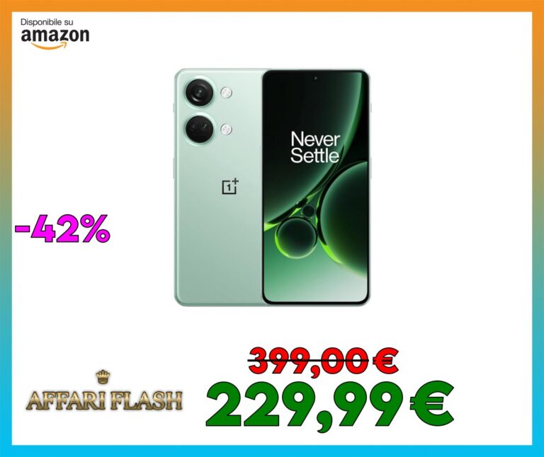 OnePlus Nord 3 5G 8GB RAM 128GB Smartphone senza SIM con tripla fotocamera da 50MP + OIS, Misty Green