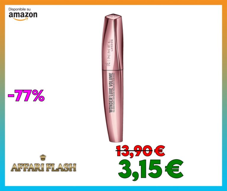 Rimmel London Mascara Volumizzante Wonder’Luxe con Oli Preziosi, Trattamento Rinforzante Ciglia, 11 ml, Nero