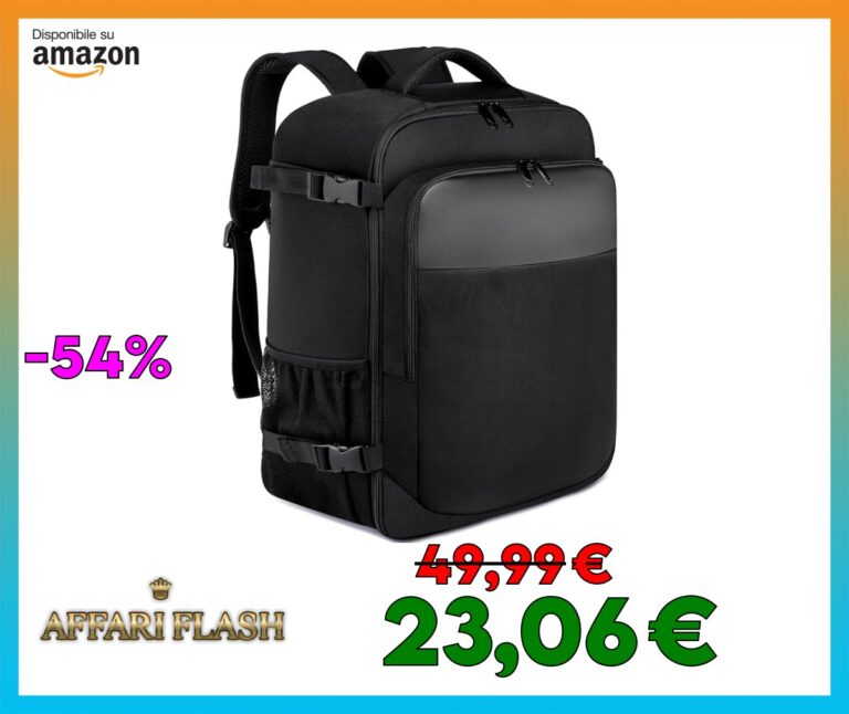 Zaino per Ryanair 40x20x25 Zaino da Viaggio Aereo 20L Borsa Cabina Bagaglio a Mano Borse Zaino da Viaggio Aereo Piccolo Borsa da Cabina per Voli Zaino Donna Uomo con Porta Ricarica USB, Nero