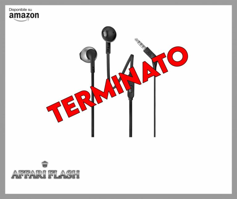 JBL JBLT205BLK Auricolari con Microfono, Nero