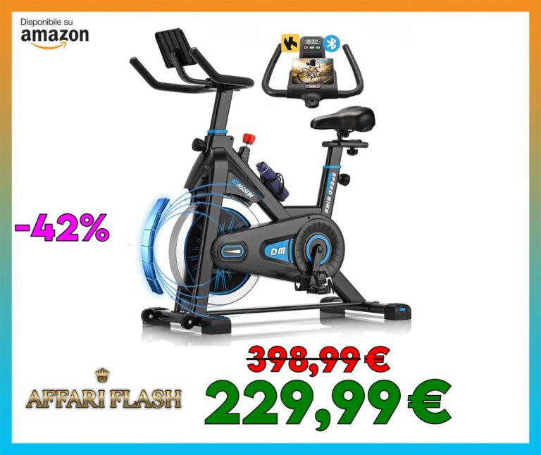 ️ DMASUN Cyclette da Casa con Resistenza Regolabile, cyclette professionale da Appartamento Silenziosa con Schermo LCD Migliorata, Sedile Comodo e Grande, App compatibile, Capacità Massima 160KG