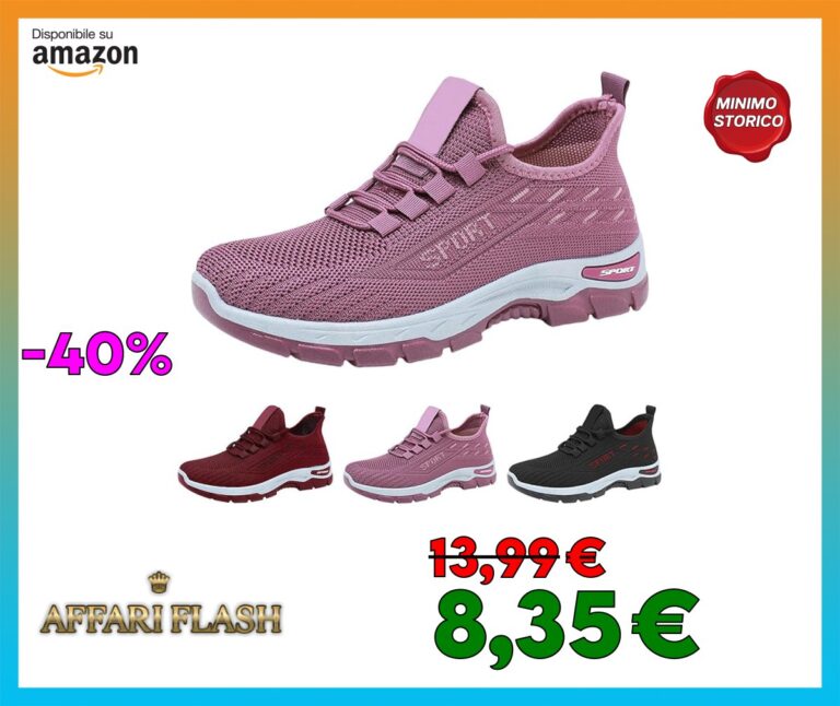 Scarpe da ginnastica da donna nere, traspiranti, in rete, antiscivolo, adatte per l