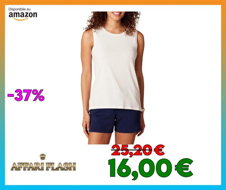 Amazon Essentials Canotta Yoga in Morbido Cotone vestibilità Comoda (Disponibile in Taglie Forti) Donna