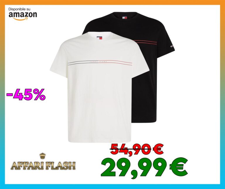 Tommy Jeans Maglietta S/S (Pacco da 2) Uomo