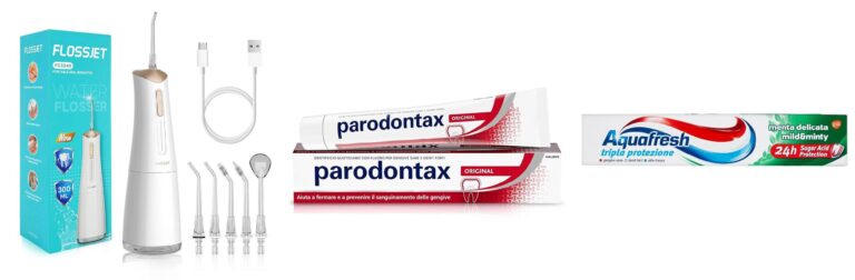 FlossJet Idropulsore Dentale Portatile Irrigatore Orale Professionale 4 Modalità e
