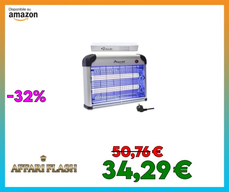ASPECTEK Potente Insetticida Elettrico per Interni con Attrazione Ultravioletta Viola