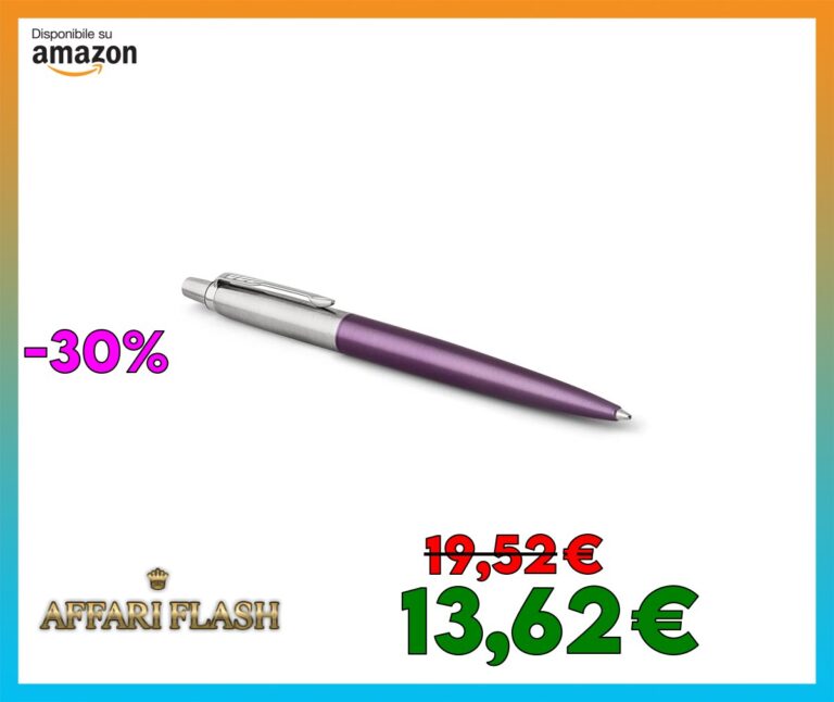 Parker Jotter Penna a Sfera con Dettagli Cromati, Confezione Regalo, Victoria Violet