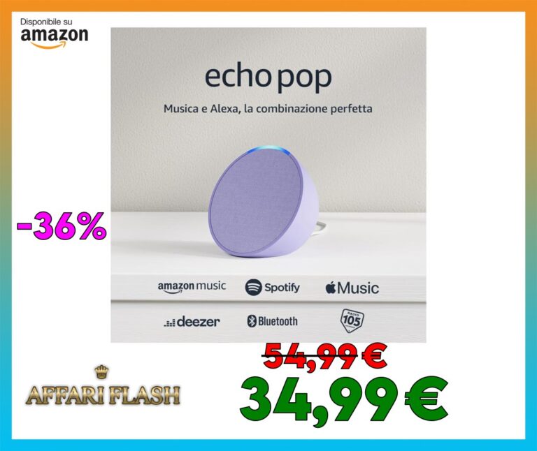 ️ Echo Pop (Ultimo modello) | Altoparlante Bluetooth intelligente con Alexa, compatto e dal suono potente | Lavanda