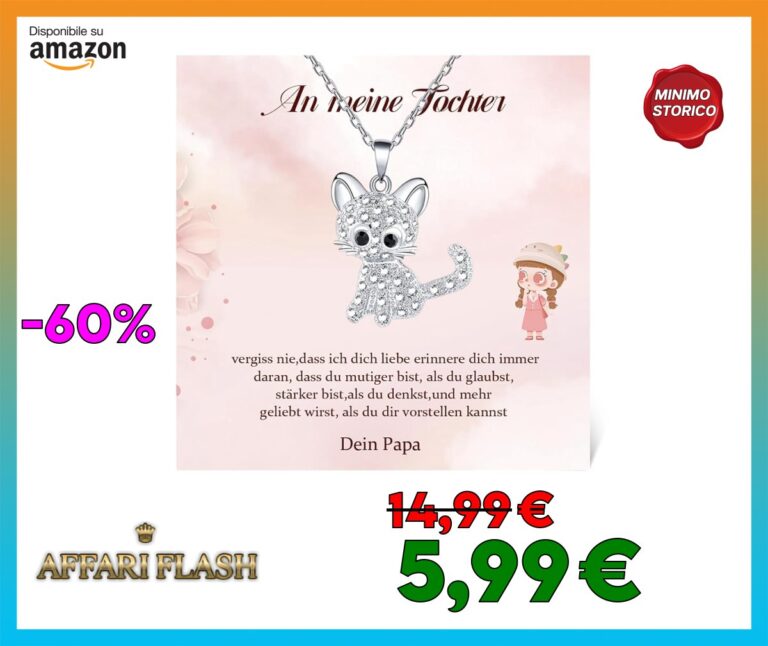 CheersLife Gatto Collana Per Mia Figlia Pietra Zircone Cubica Carino Ciondolo Gatto Per Ragazze Collana Gatto Donna Miglior Compleanno Regalo Per Donne Ragazza Regali Gioielli Mamma E Me(DE)