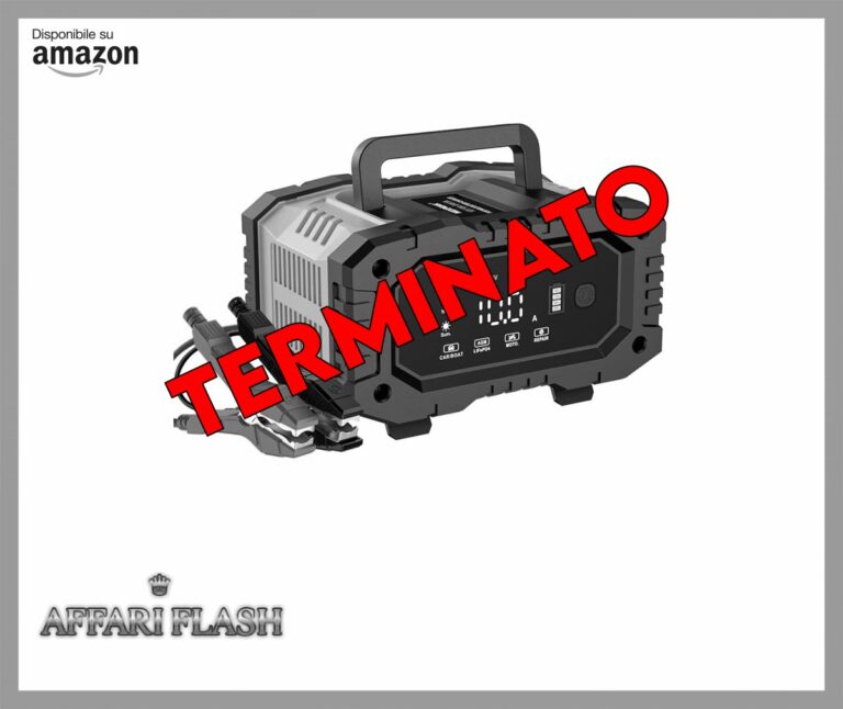Caricabatterie Intelligente 10A, Caricabatterie per Auto LiFePO4 12V 24V, Mantenitore Automatico della Batteria con Compensazione della Temperatura per Auto Moto Camion, AGM, Gel, Bagnato, SLA