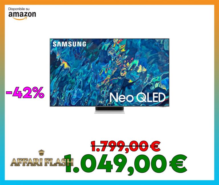 SAMSUNG TV 75″ QE75QN95BATXZT NEO QLED 4K, Quantum Matrix, mini LED, Processore Neural Quantum 4K, Infinity One Design, Anti