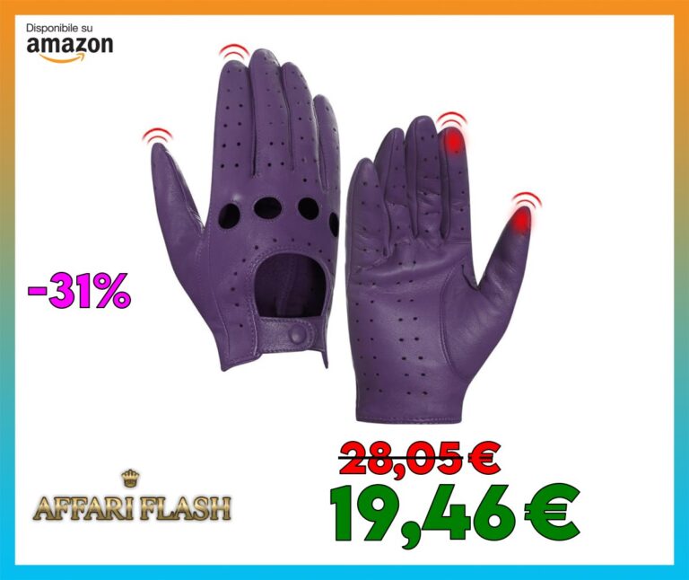 ️ Harssidanzar Guanti da guida in pelle estivi da donna Guanti da guida in pelle di agnello GL009EUA