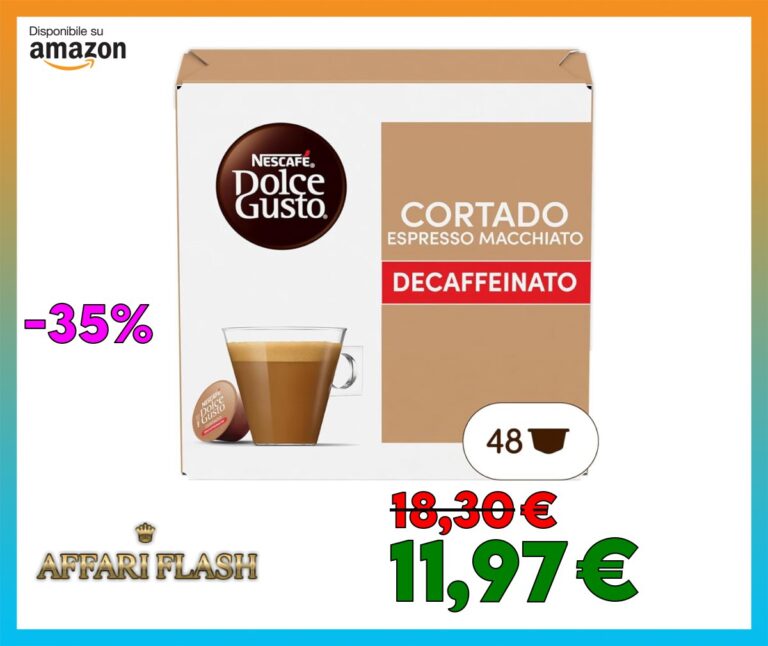 NESCAFÉ DOLCE GUSTO Cortado Espresso Macchiato Decaffeinato Caffè, 3 Confezioni da 16 Capsule (48 Capsule Compatibili Nescafé Dolce Gusto)