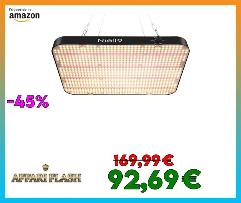 Niello Lampada a LED da 2000W, a spettro completo, UV e IR per piante da interno, luce per piante con dimmerabile, funzione margherita per VEG, fiori.
