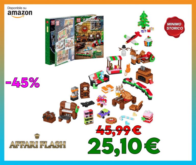 Mould King 10164 Calendario dell’Avvento 2024 Giocattolo da costruzione natalizio Blocchi di Natale con 24 pacchetti di blocchi per il conto alla rovescia natalizio Regalo per 14+ anni (694 pezzi)