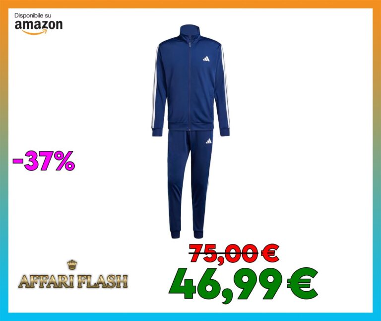 adidas Uomo Sportswear Basic 3 Stripes Tricot Tracksuit