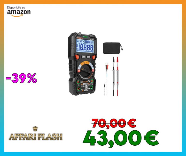 KAIWEETS HT118E Multimetro Digitale Professionale TRMS 20000 Conteggi, Voltmetro a Auto