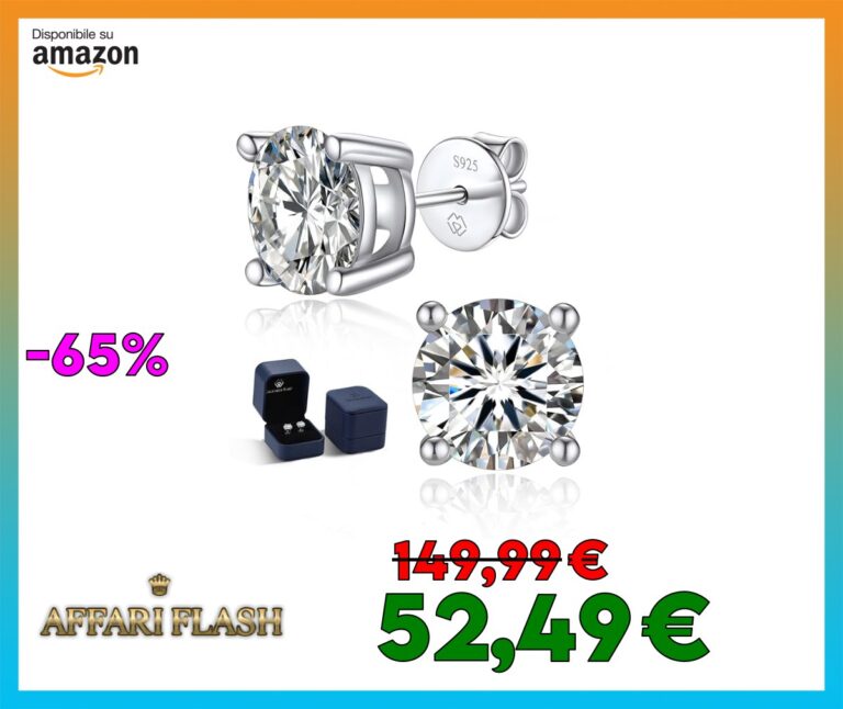 MomentWish Orecchini Moissanite, 1
