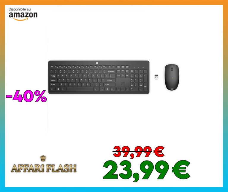 HP 230 Combo Tastiera e Mouse Wireless con Dongle USB