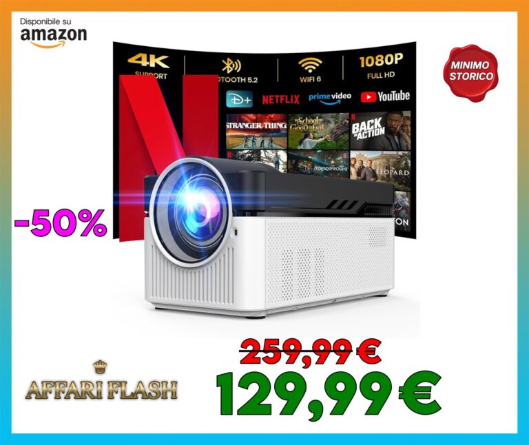 [Netflix Ufficiale & 750 ANSI] 4K Proiettore 350” Schermo (Max)