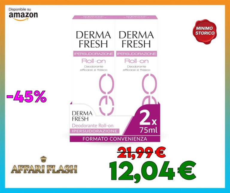 Dermafresh Ipersudorazione, Deodorante Attivo Roll On, Antitraspirante, 2 Deodoranti da 75 ml