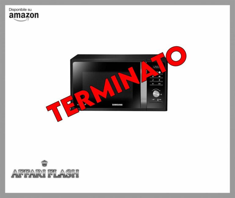 Samsung MG23F301TCK/ET Forno a Microonde Grill a libera installazione Healthy Cooking, Microonde + Grill 800 W + 1200 W, 23 L, Nero, 48.9 x 27.5 x 39.2 cm