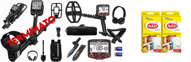 LOLARAN Metal Detector Professionale Pieghevole e Portatile, Batteria Ricaricabile al Litio
