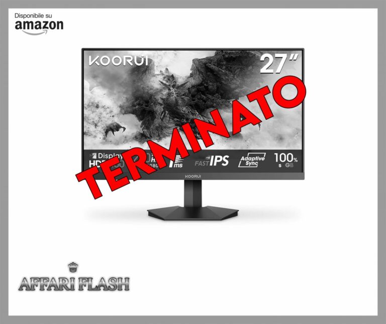 KOORUI G2711P 27 Pollici Gaming Monitor, Full HD 1080p Computer Monitors, Fast IPS, 200Hz, 1ms, HDMI(2.0)*2, Sync Adaptive Tecnologia, VESA (75mm*75mm) Compatibile, Eye Care, Inclinazione Regolabile