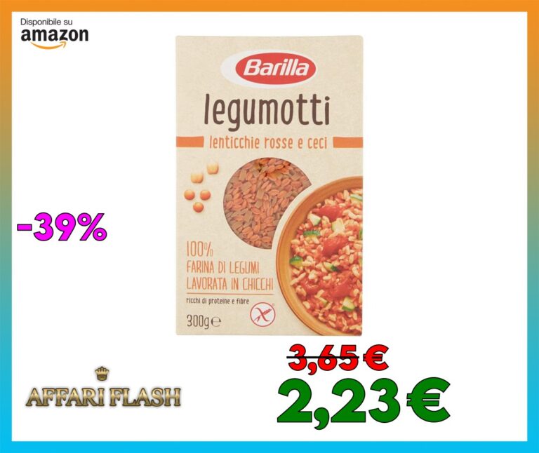 Barilla Legumotti Lenticchie Rosse e Ceci, Ricchi di Proteine e Fibre, senza Glutine, 300g