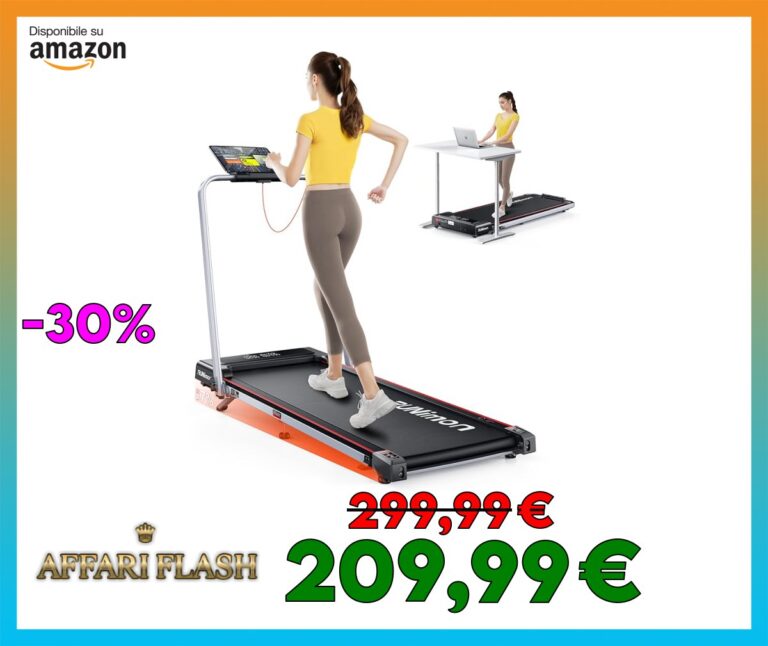️ RUNIMON Tapis Roulant Elettrico Piehevole, 6 IN 1 Tapis Roulant Salvaspazio, Inclinazione 7%, 12 km/h, 2.5HP, Tapirulan con 2 Display LED, APP, Due Modalità di Controllo, Adatto per Casa e Ufficio