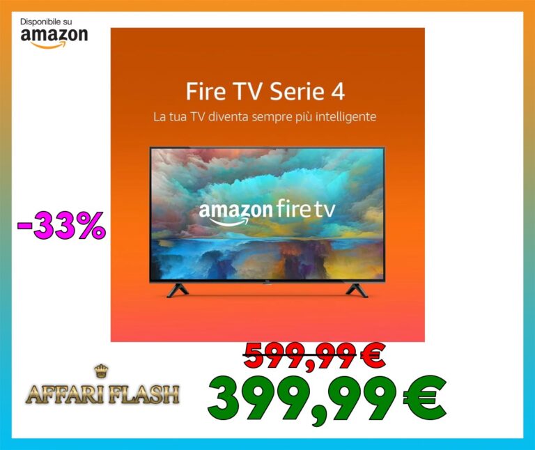 ️ Ti presentiamo Amazon Fire TV Serie 4, Smart TV in 4K UHD, guarda la TV in diretta senza cavo, 50