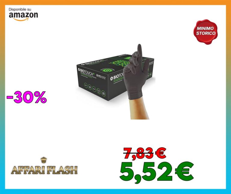 Unigloves Biotouch GM0092 Guanti Monouso Biodegradabili in Nitrile