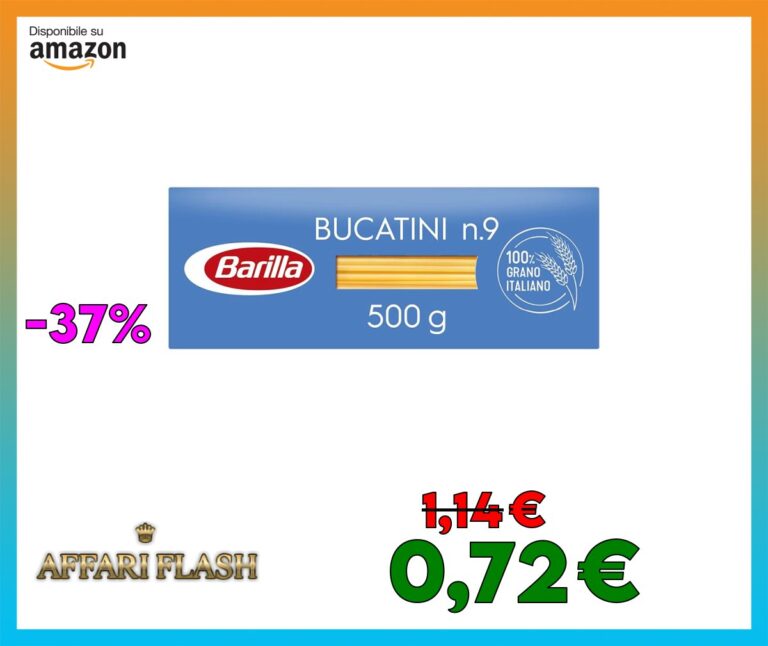 Barilla Pasta Bucatini N.9, Pasta Lunga di Semola di Grano Duro, I Classici, 500g