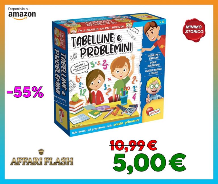 Lisciani Giochi I’m a Genius TS Tabelline e Problemini, Multicolore, Medium, 100491