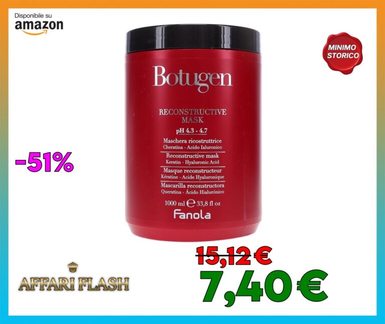 Fanola, Botugen Mask, Maschera Ricostruttrice, Con Acido Ialuronico e Cheratina, 1000 ML