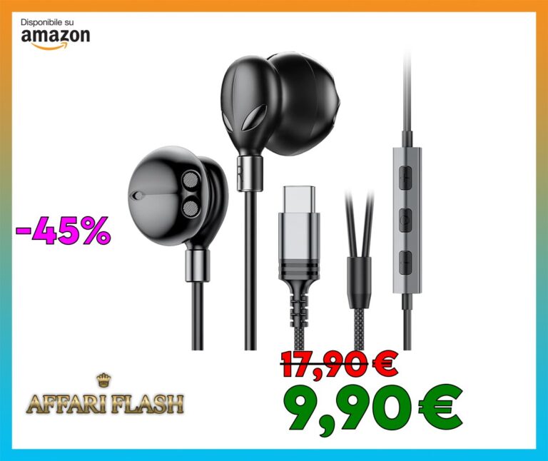 Cuffie USB C Per iPhone 16/15 Pro Max Plus Auricolari con filo Type C Per Samsung Galaxy S25 S24 Ultra S23 A56 A16 Fold6 In