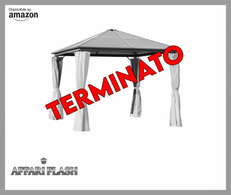 Outsunny Gazebo da Giardino 3x3m con Tetto in Policarbonato e Zanzariere, Struttura in Alluminio, Caffè e Khaki