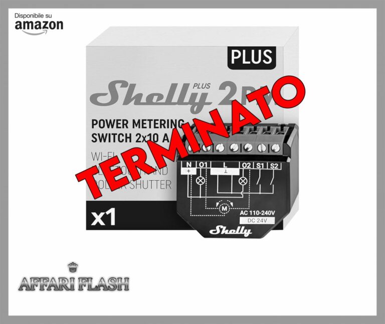 Shelly Plus 2PM, Relè Interrutore con misurazione di consumo, 2 canali