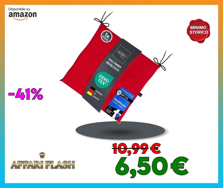 LILENO HOME Set di 1 cuscini per sedia, colore rosso (40 x 40 x 4,5 cm), per sedia da giardino, cucina o sala da pranzo, resistente ai raggi UV, per interni ed esterni, come cuscino per sedia (Laura