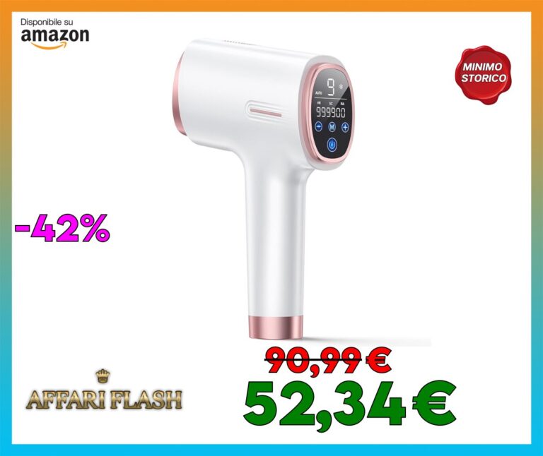 Epilatore con Funzione di Raffreddamento, Schermo Tattile LCD, 9 Livelli di Energia, Funzione 3 in 1, 600