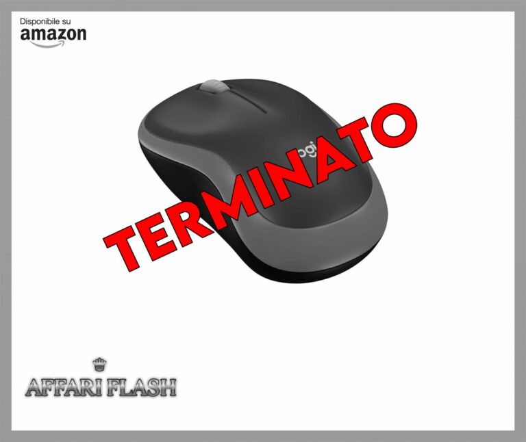 Logitech M185 Mouse Wireless, 2,4 GHz con Mini Ricevitore USB, Durata Batteria di 12 Mesi, Tracciamento Ottico 1000 DPI, Ambidestro, Compatibile con PC, Mac, Laptop