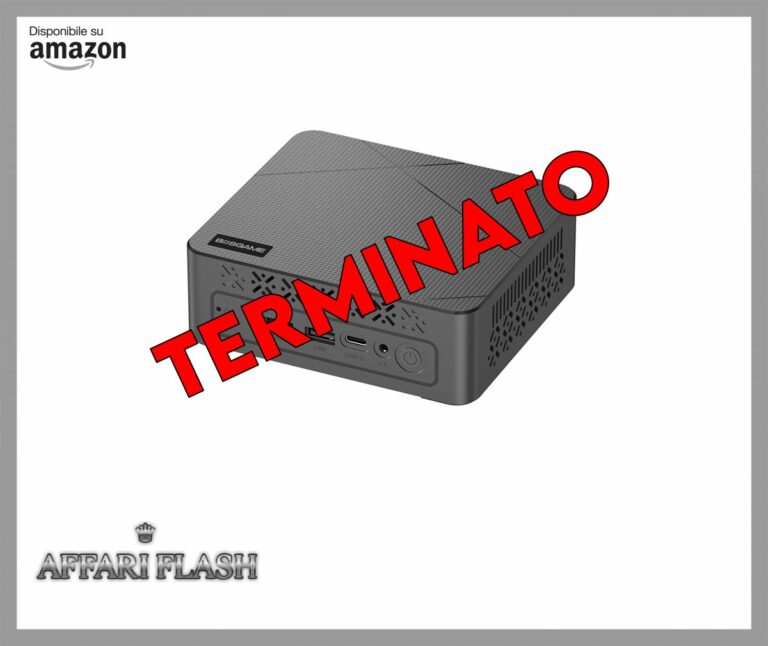 BOSGAME E2 Mini PC con OS Business, AMD Ryzen 5 3550H, 4C/8T fino a 3.7GHz, 16G RAM DDR4, SSD PCIe 3.0 512G, Triple Display, HDMI, Type