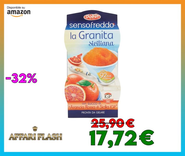 Lucgel Granita Siciliana Senso Freddo Gusto Arancia Rossa DOLFIN Pronta da Gelare