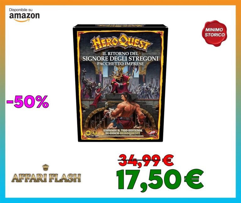 Avalon Hill, HeroQuest Il Ritorno del Signore degli Stregoni, Pack delle Imprese, Gioco di Avventura Fantasy in Stile Dungeon Crawler