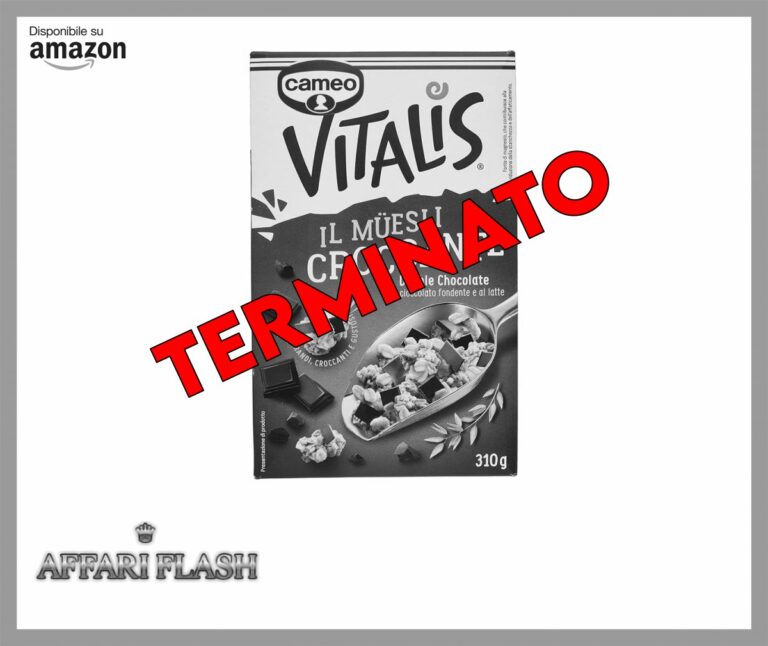 Cameo Vitalis Muesli Croccante Double Chocolate, con Fiocchi Integrali di Avena Cioccolato Fondente e al Latte, Cereali Grandi Croccanti e Gustosi, Circa 10 Porzioni, Ricco di Fibre, 310 g