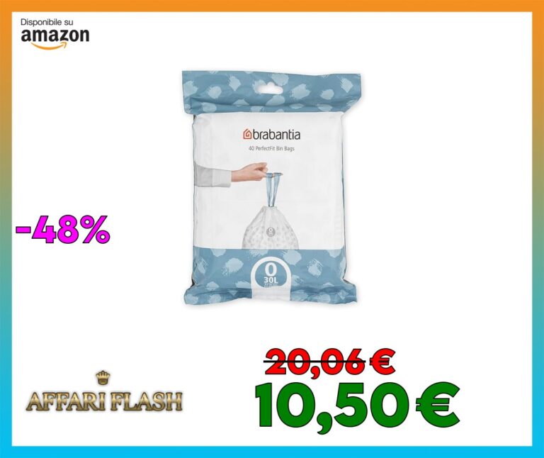 Brabantia PerfectFit Bags, Code O, 30L, 40 Bags
