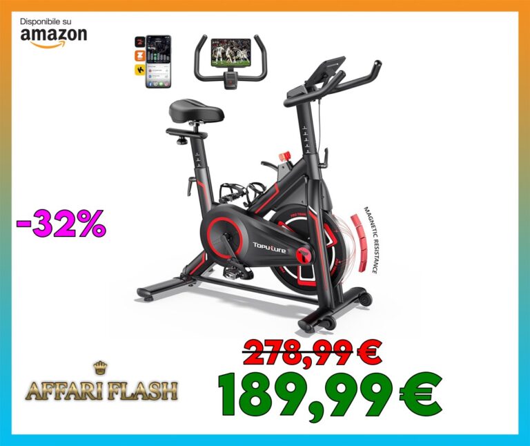 ️ Toputure Cyclette da Casa con App, Cyclette Professionale con Resistenza Magnetica al 100%, Volano da 15 kg, Schermo LCD, Ultra Silenziosa, per Allenamento a Casa, Portata Massima 150kg